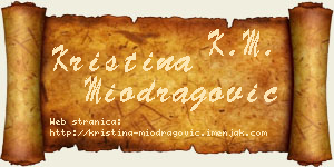 Kristina Miodragović vizit kartica